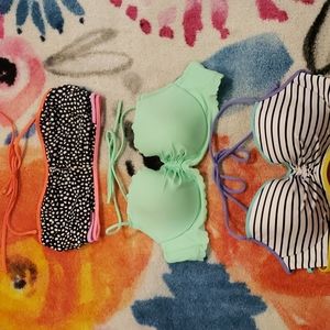 Three Victoria's Secret 32 D swimsuit tops